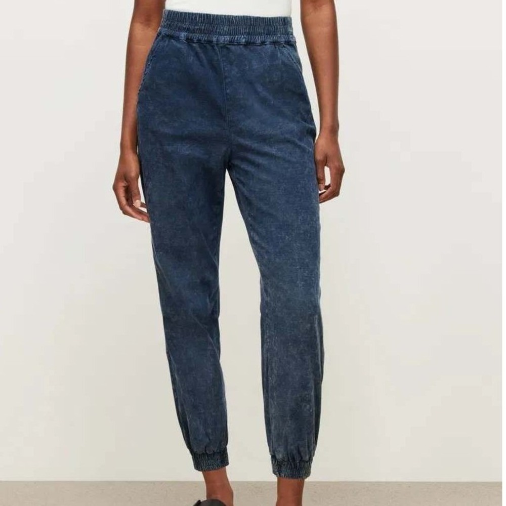 ALLSAINTS Yara Denim Jogger Balloon Trousers Small Minimalist Streetwear $229